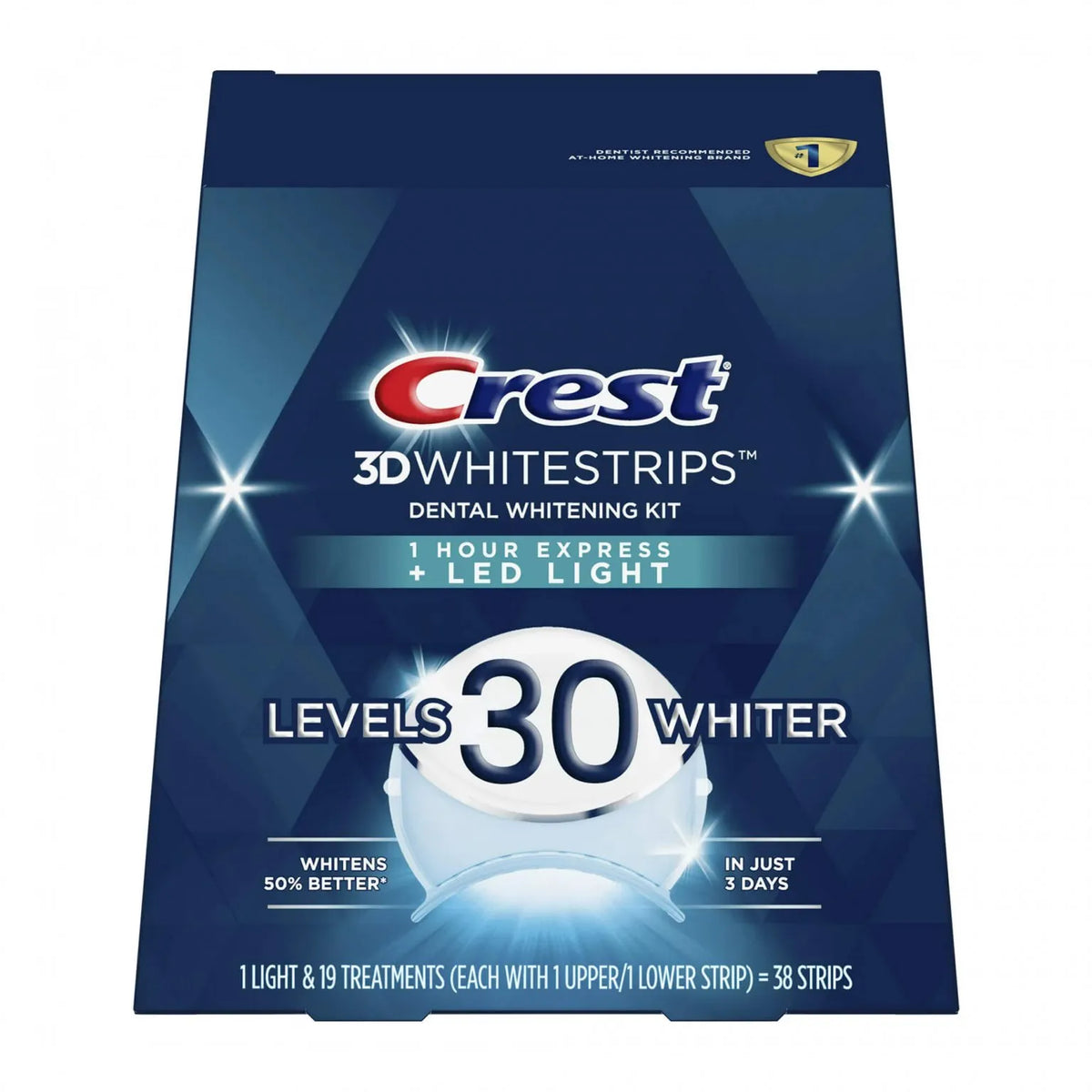 Crest 3D Whitestrips™ 1 Hour Express + LED Light - Smilewhitestrips.fr