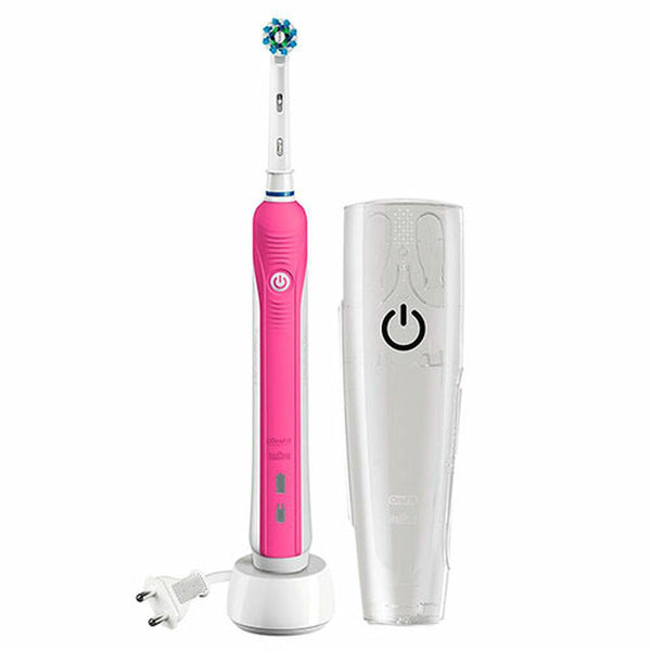 Brosse à dents électrique Oral-B Pro 750 3D Rose - Smilewhitestrips.fr