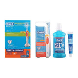 Ensemble de Dentifrice avec Brosse à Dents et Bain de Bouche Vitality Crossaction Oral-B (3 pcs) - Smilewhitestrips.fr