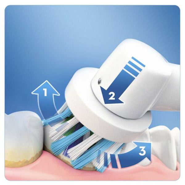 Brosse à dents électrique Oral-B Pro 2 2000N CrossAction Waterproof Bleu Batterie rechargeable - Smilewhitestrips.fr