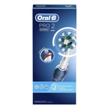 Brosse à dents électrique Oral-B Pro 2 2000N CrossAction Waterproof Bleu Batterie rechargeable - Smilewhitestrips.fr