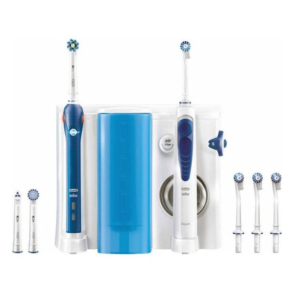 Brosse à dents électrique + Hydropulseur dentaire Oral-B OC501 Blanc Bleu - Smilewhitestrips.fr