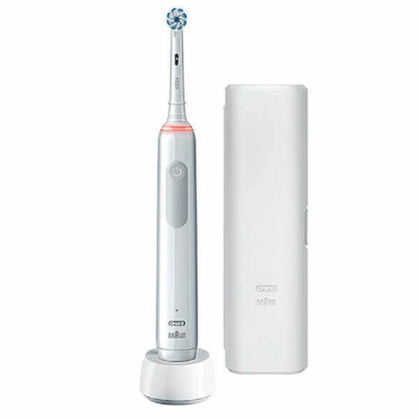 Brosse à dents électrique Oral-B Pro 3500 Blanc - Smilewhitestrips.fr