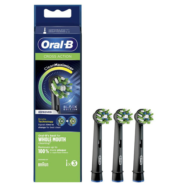 Rechange brosse à dents électrique Oral-B Cross Action (3 uds) - Smilewhitestrips.fr