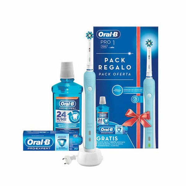 Brosse à dents électrique Oral-B Pro 1 700 3D Bleu - Smilewhitestrips.fr
