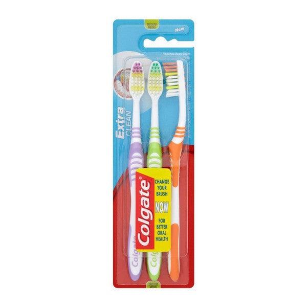 Brosse à Dents Extra Clean Colgate (3 uds) - Smilewhitestrips.fr