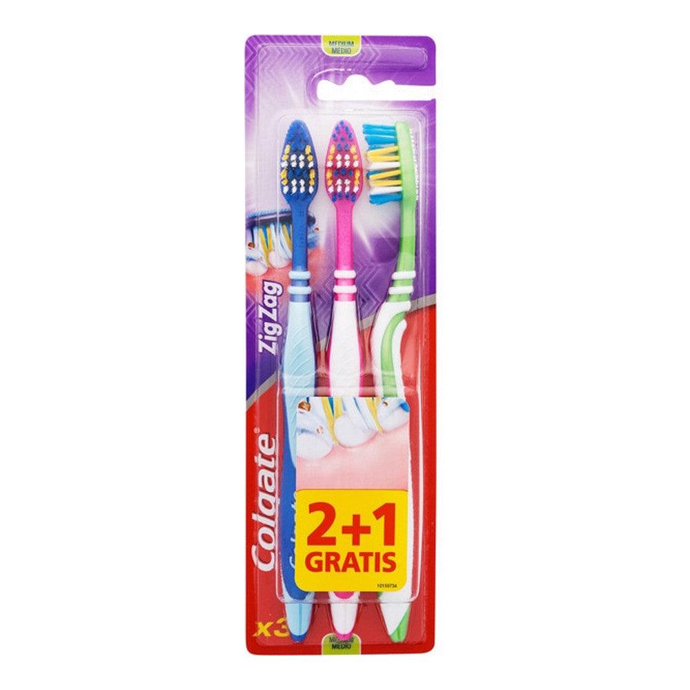 Brosse à Dents Colgate ZigZag (3 uds) - Smilewhitestrips.fr