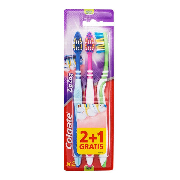 Brosse à Dents Colgate ZigZag (3 uds) - Smilewhitestrips.fr